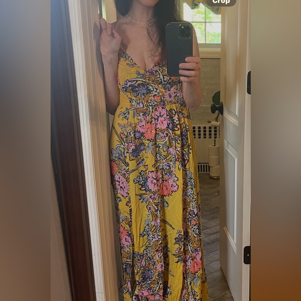 Free People Yellow Floral Maxi Dress - Picture 2 of 2